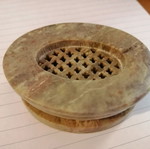 Decorative miniature antique stone container