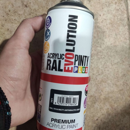 Spray paint RAL 7016 matt anthracite grey 400ml Pinty Plus Evolution new