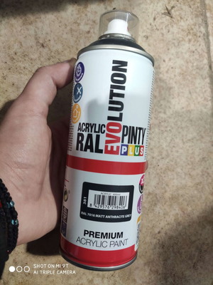 Spray paint RAL 7016 matt anthracite grey 400ml Pinty Plus Evolution new