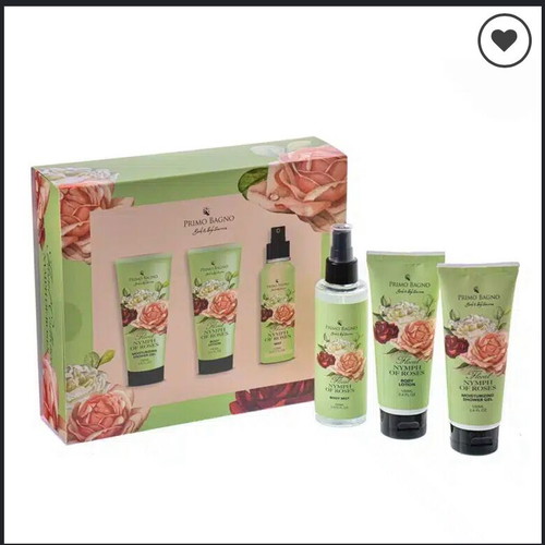 Beauty Box Nymph of Roses set with body lotion, shower gel & mist