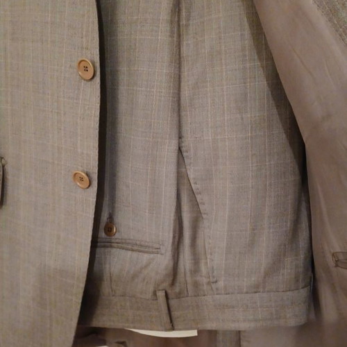Men's Super 150 suit used, size 48, wool fabric