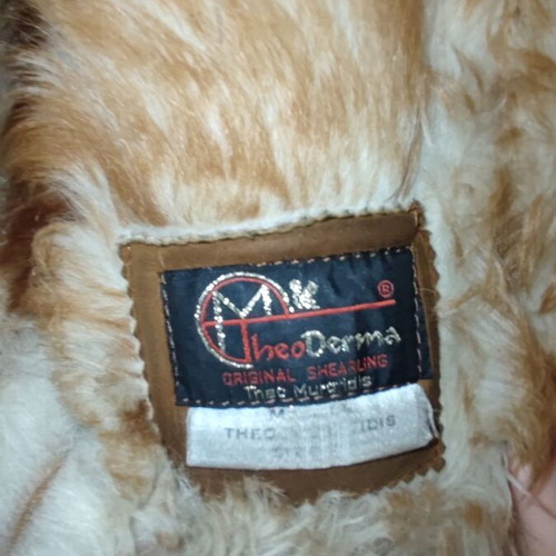 Women's fur with real beaver leather used, size M, white and brown