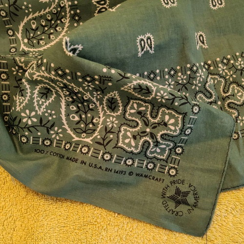 Scarf 53×53 cm new, multicolor, 100% cotton