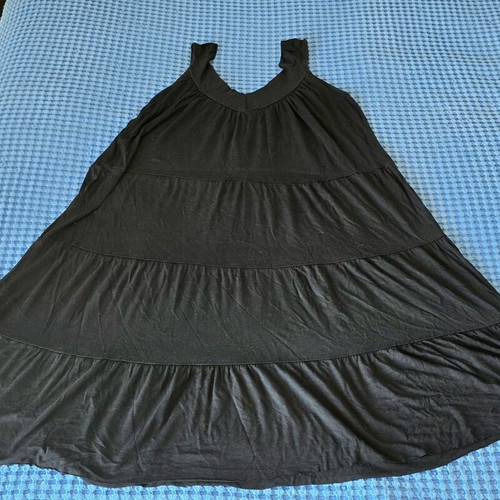 Black airy dress size XL with straps