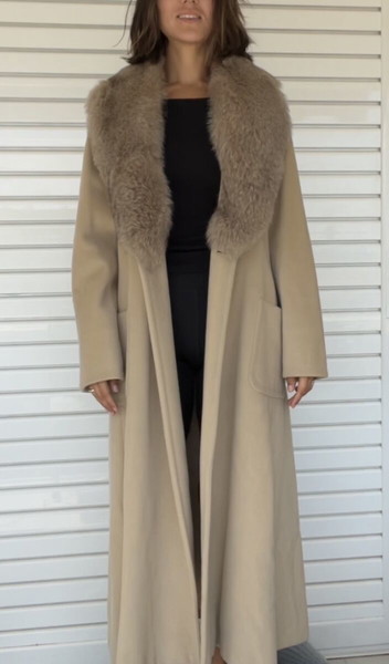 MaxMara mink wool cashmere coat