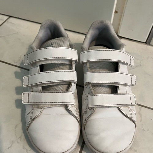 Adidas athletic shoes used, size 33, white