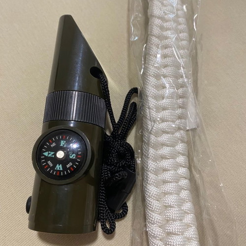 Survival whistle and rope bracelet new