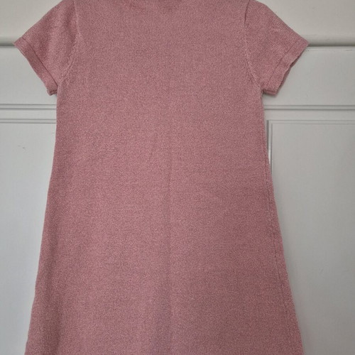 Metallic pink short-sleeve dress H&M like new