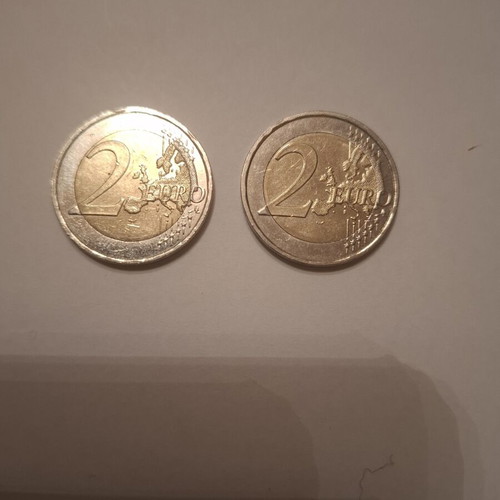 Two Andreas Kalvos Commemorative 2 Euro Coins like new