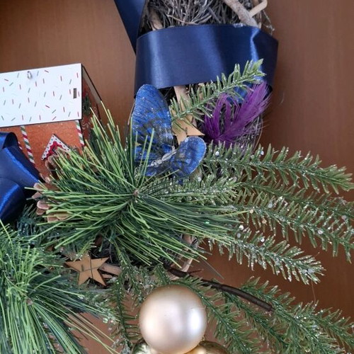 Handmade Christmas wreath new 50x75 cm