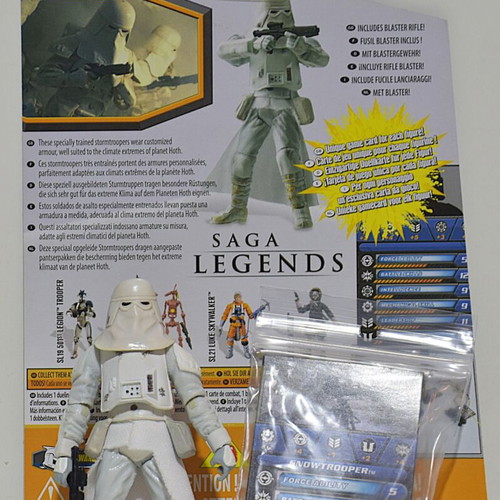 Hasbro Star Wars Saga Legends Snowtrooper figure used, 2011