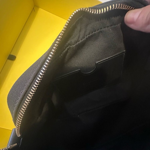 Balmain B-Army canvas and leather shoulder bag
