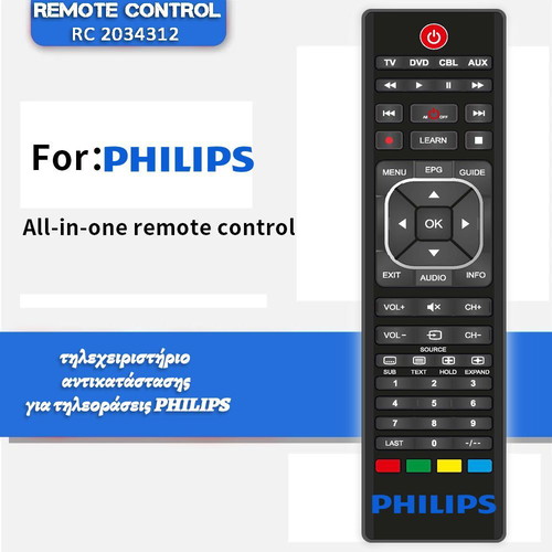 Replacement remote control for PHILIPS TVs new