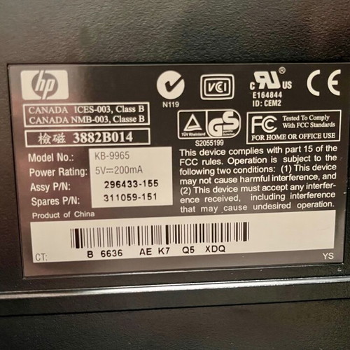 Hp / TurboX keyboards used