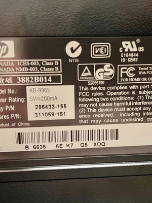Hp / TurboX keyboards used