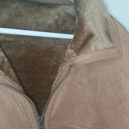 Men's mouton with fur used, brown, size XL