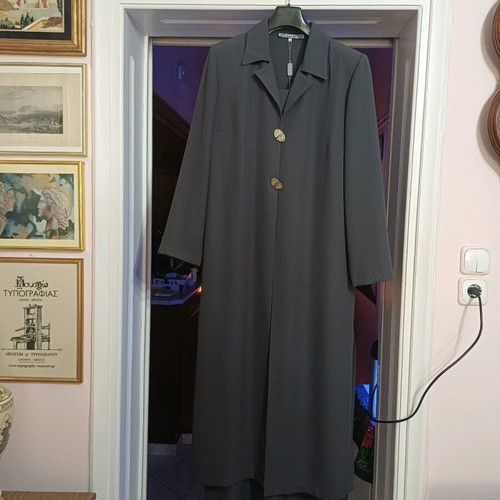 Set dress with tunic new, gray, size 56, long elegant