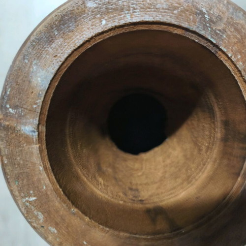 African handmade djembe used, wooden with skin