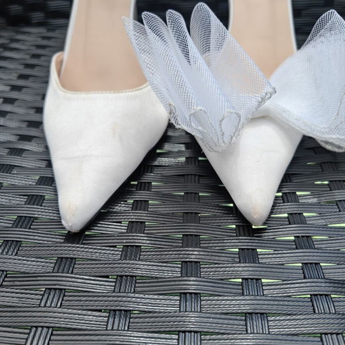 Jimmy Choo Averly 100 satin pumps used, size 40