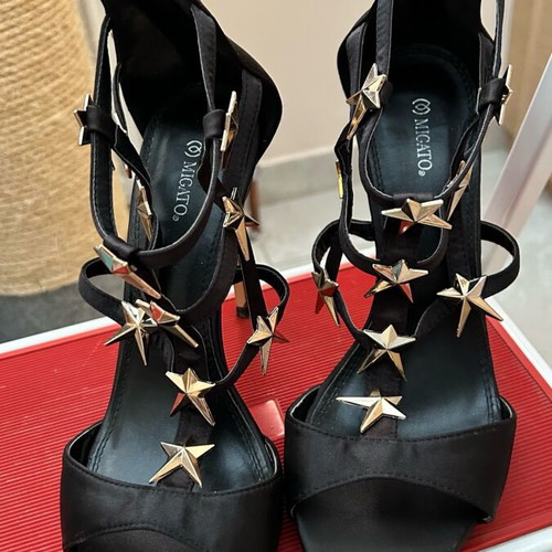 Migato black satin sandals new size 39