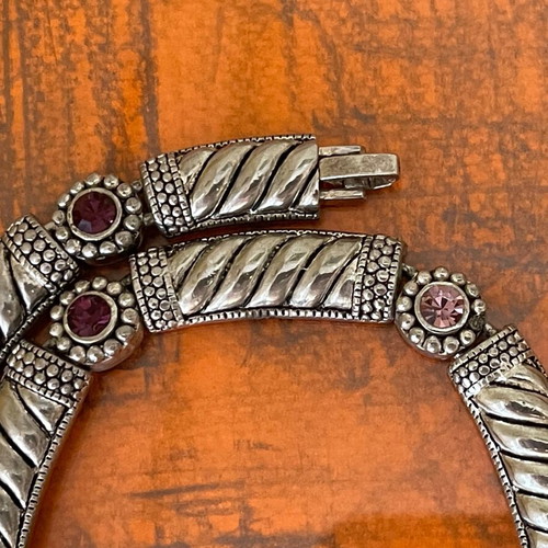 Handmade vintage silver-plated choker necklace 43 cm like new, silver