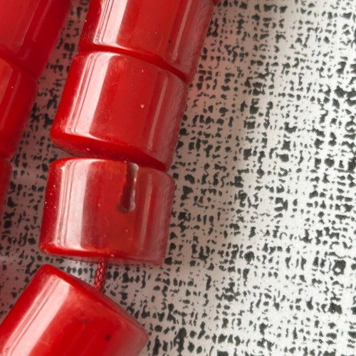 Mastic-Miski Kompoloi used with authentic red beads and old rod
