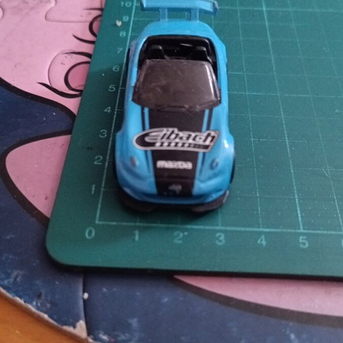 Hot Wheels 2015 Mazda MX-5 Miata blue Eibach HW Speed Graphics