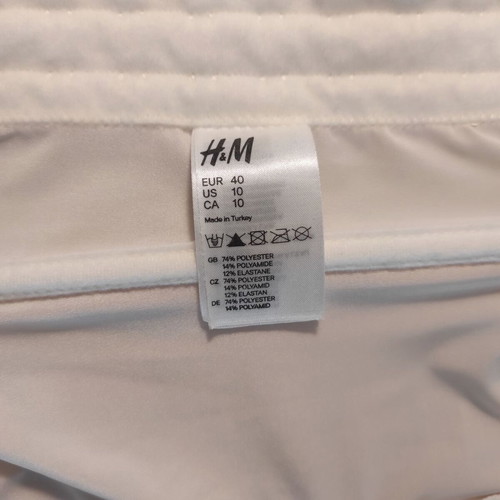 Corset H&M white like new with rhinestones and adjustable straps