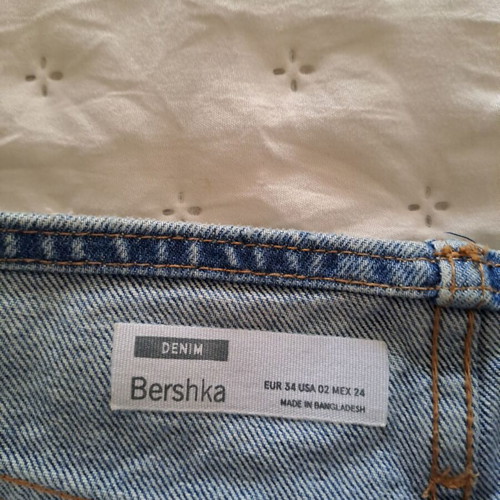 Denim mini skirt Bershka like new, blue, size XS