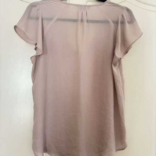 H&M Muted Light Pink Sheer Blouse Top Size S like new