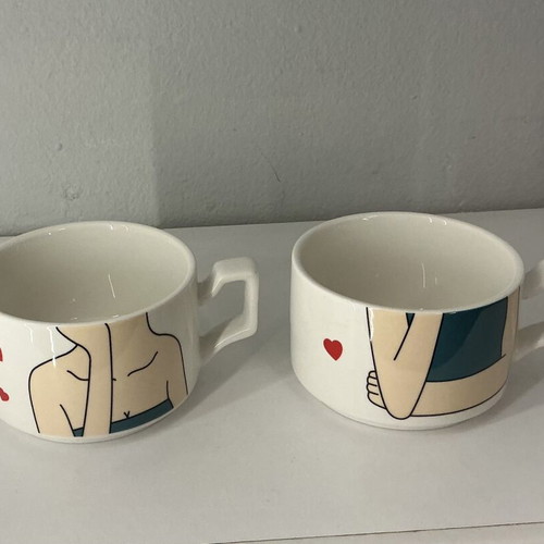 Teapot with Two Cups New Pop Art Design