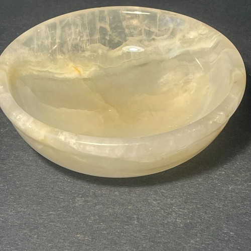 Vintage Handmade Mexican Onyx Bowl Decorative Used