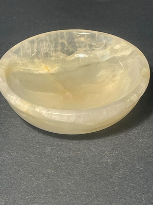 Vintage Handmade Mexican Onyx Bowl Decorative Used