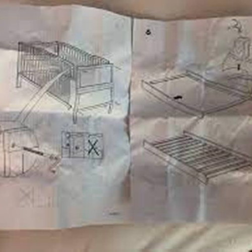 IKEA baby cot used 70x140 blue and natural beech wood