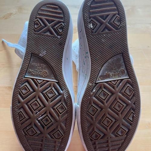 Converse white athletic shoes used, size 36