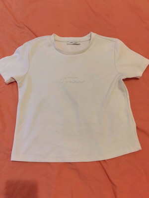 Women's short-sleeve blouse M used, white and beige, Lcw Vision