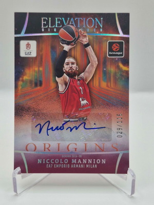 Niccolo Mannion Panini Origins Euroleague 2025-26 Αυτογραφημένη κάρτα /115 Armani Milan