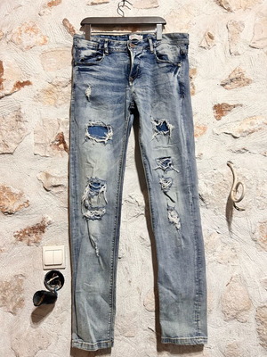 Berto Lucci Ripped Jeans W31 like new, blue