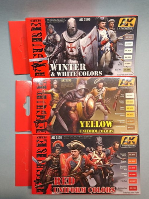 AK-Interactive Figure Series Set AK3160, AK3170, AK3190 new for brush and airbrush