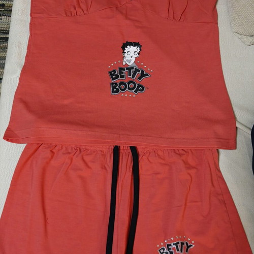 Betty Boop Summer Pyjamas like new, size L, black multicolor