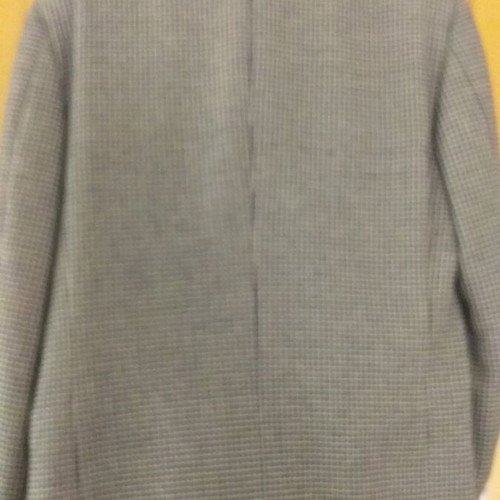 Men's checked wool jacket and olive brown trousers used