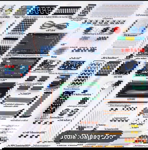 1 Σύνολο πλήρους έκδοσης Starter Kit για αρχάριους Arduino, MEGA 2560 Servo Motor LCD1602 Μοντέλο