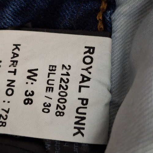 Royal Punk patchwork jeans blue like new, size XL