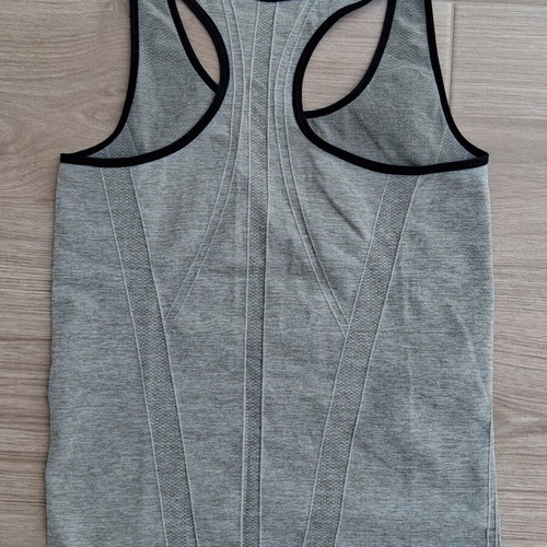 Sleeveless sports top used, size S, black and grey