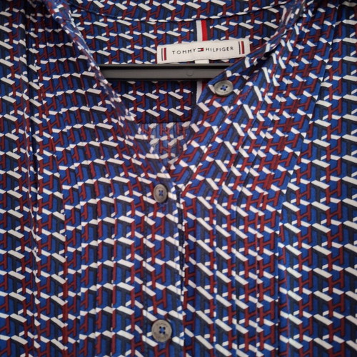 Checked midi dress Tommy Hilfiger like new, size S, white and blue