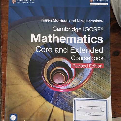 Cambridge IGCSE Mathematics Core and Extended Coursebook like new