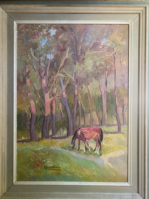 Картина на Александра Халари-Макотси като нова, масло върху платно 50x70