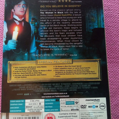 The Woman in Black DVD like new with English subtitles