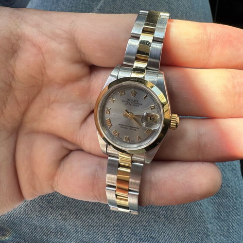 Rolex Datejust 26mm new old stock women's watch with two tone bracelet