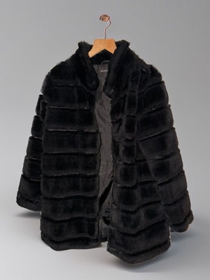 Women's jacket Rut & Circle eco fur like new, black
